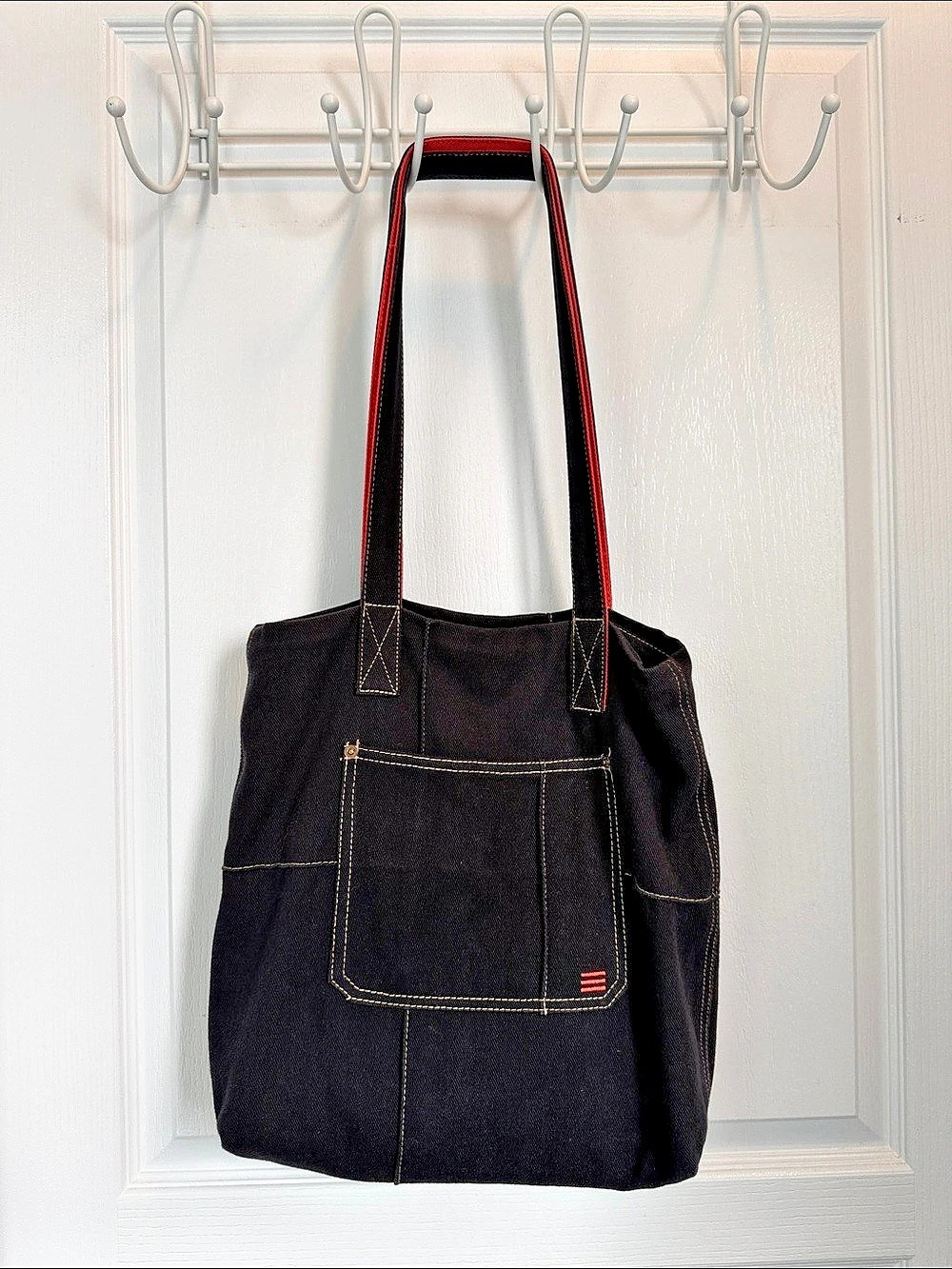 UO BDG Black & Red Tote Bag